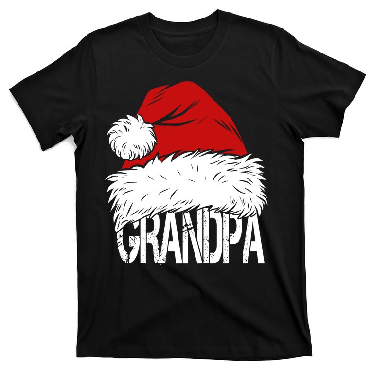 Christmas Santa Hat Grandpa T-Shirt
