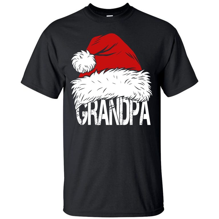 Christmas Santa Hat Grandpa Tall T-Shirt