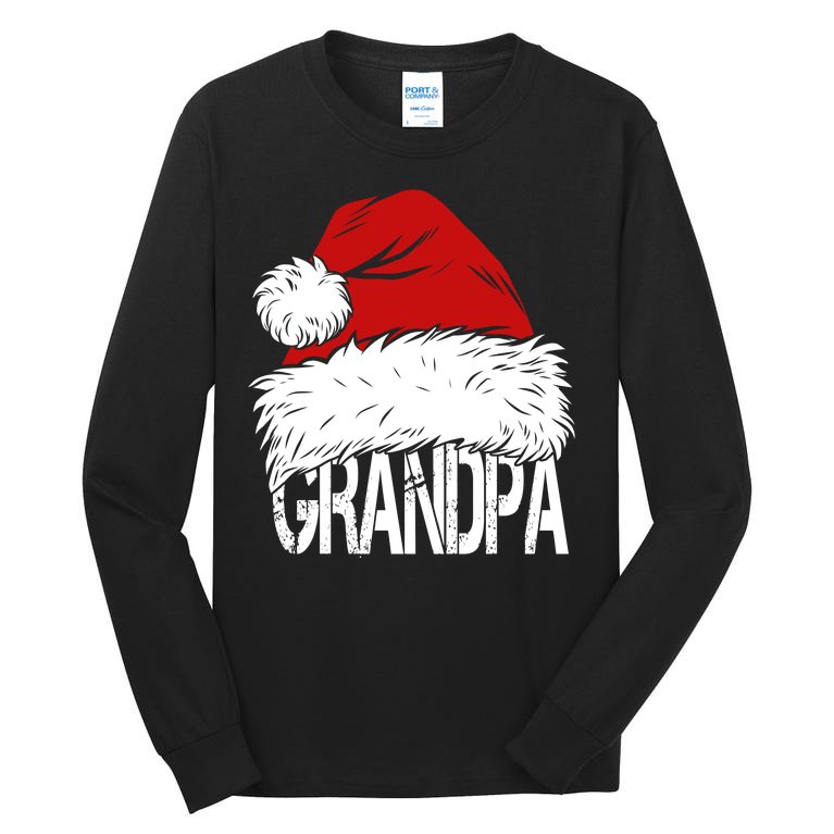 Christmas Santa Hat Grandpa Tall Long Sleeve T-Shirt