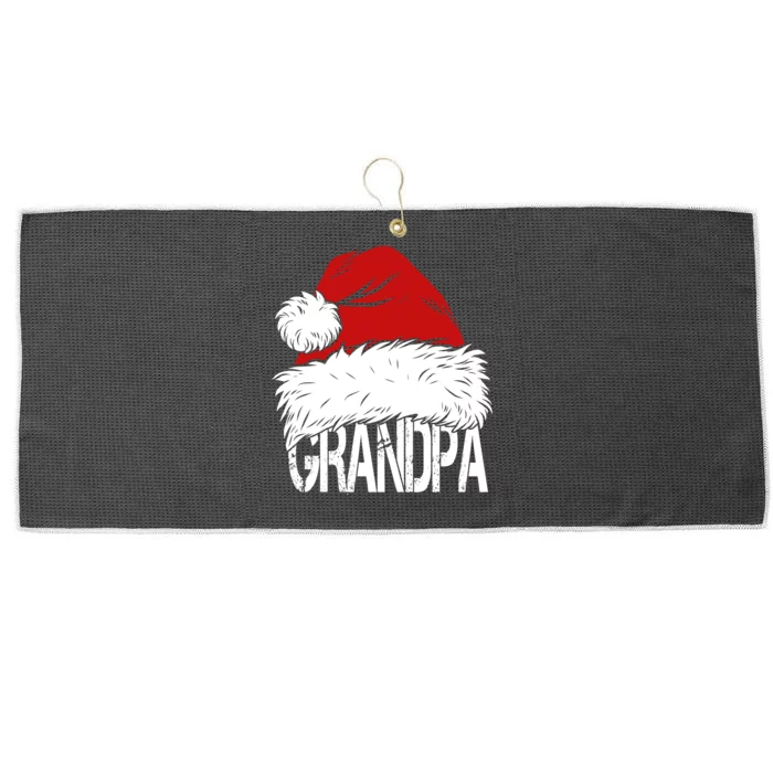 Christmas Santa Hat Grandpa Large Microfiber Waffle Golf Towel