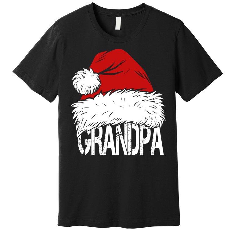 Christmas Santa Hat Grandpa Premium T-Shirt