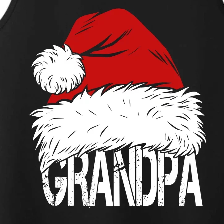 Christmas Santa Hat Grandpa Performance Tank