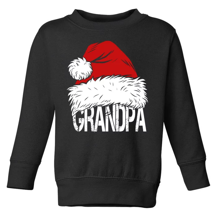 Christmas Santa Hat Grandpa Toddler Sweatshirt