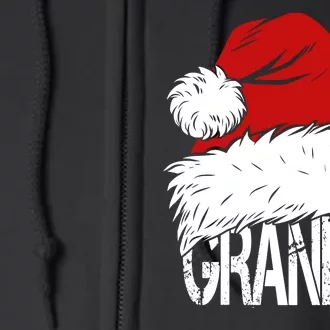 Christmas Santa Hat Grandpa Full Zip Hoodie