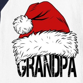 Christmas Santa Hat Grandpa Baseball Sleeve Shirt