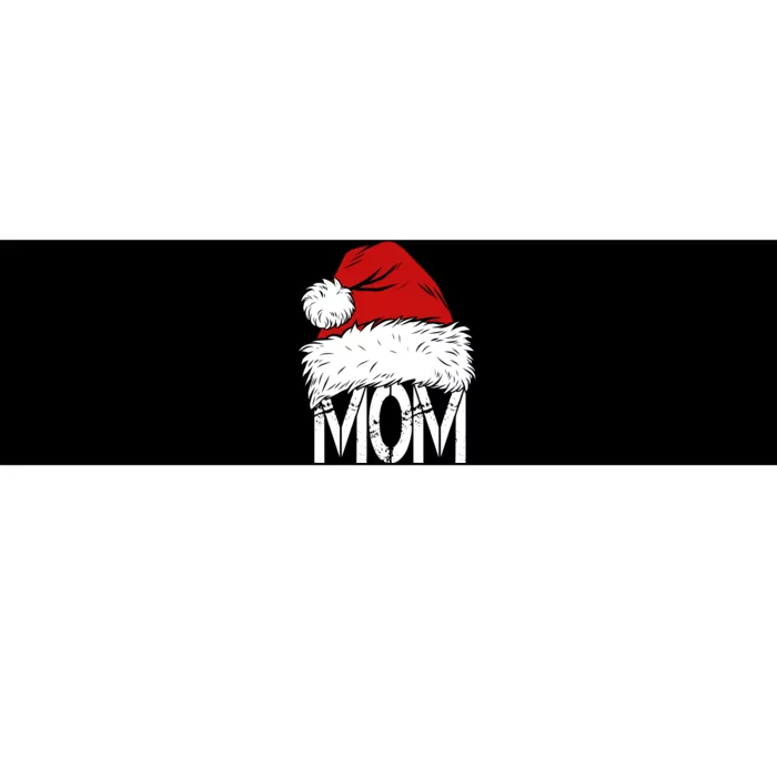 Christmas Santa Hat Mom Bumper Sticker