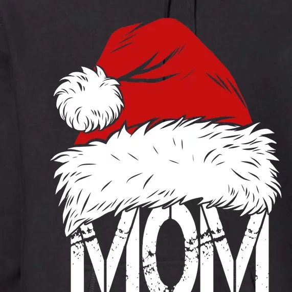 Christmas Santa Hat Mom Premium Hoodie