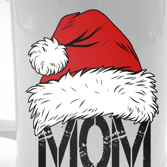 Christmas Santa Hat Mom Front & Back Beer Stein