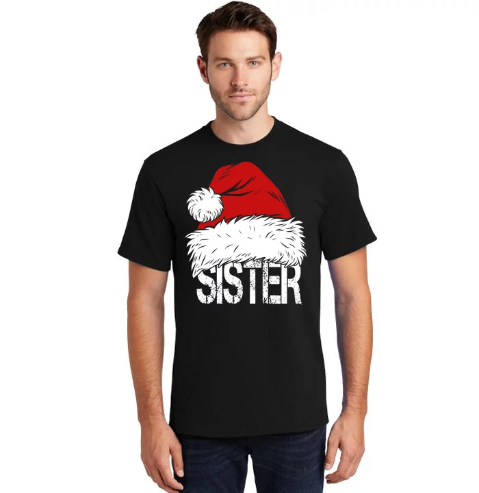 Christmas Santa Hat Sister Tall T-Shirt