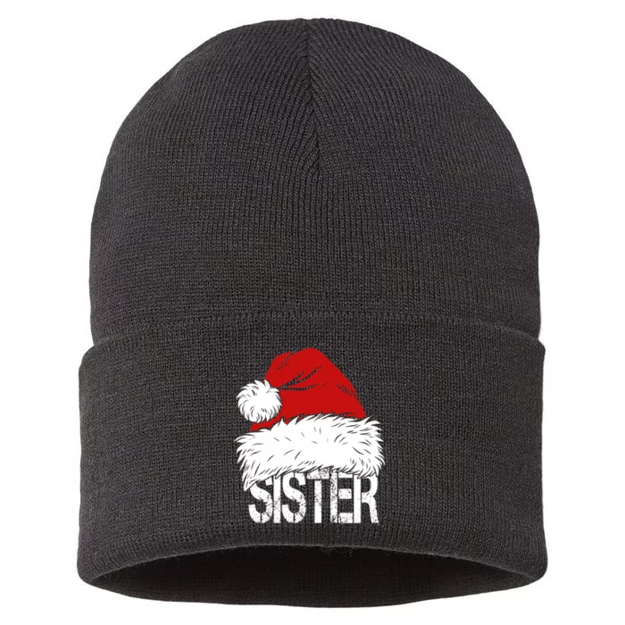 Christmas Santa Hat Sister Sustainable Knit Beanie