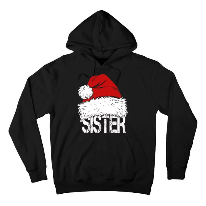 Christmas Santa Hat Sister Tall Hoodie