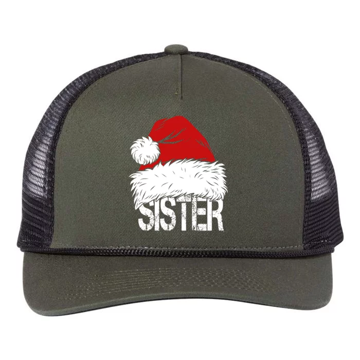 Christmas Santa Hat Sister Retro Rope Trucker Hat Cap