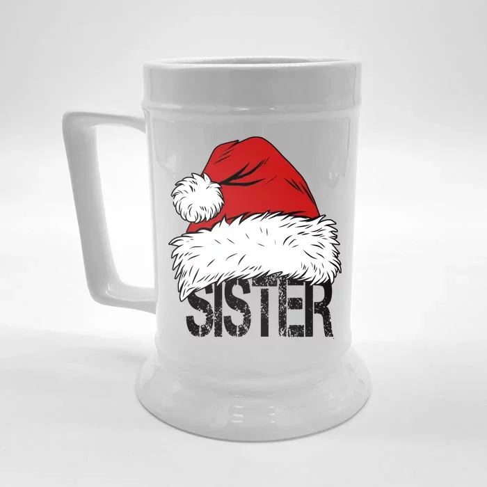 Christmas Santa Hat Sister Front & Back Beer Stein