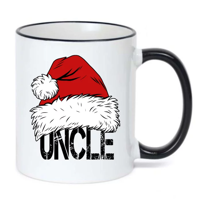 Christmas Santa Hat Uncle Black Color Changing Mug