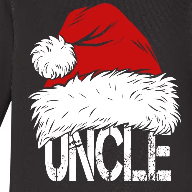 Christmas Santa Hat Uncle Baby Long Sleeve Bodysuit