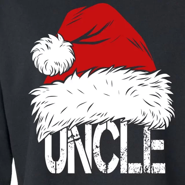 Christmas Santa Hat Uncle Cropped Pullover Crew