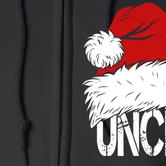 Christmas Santa Hat Uncle Full Zip Hoodie