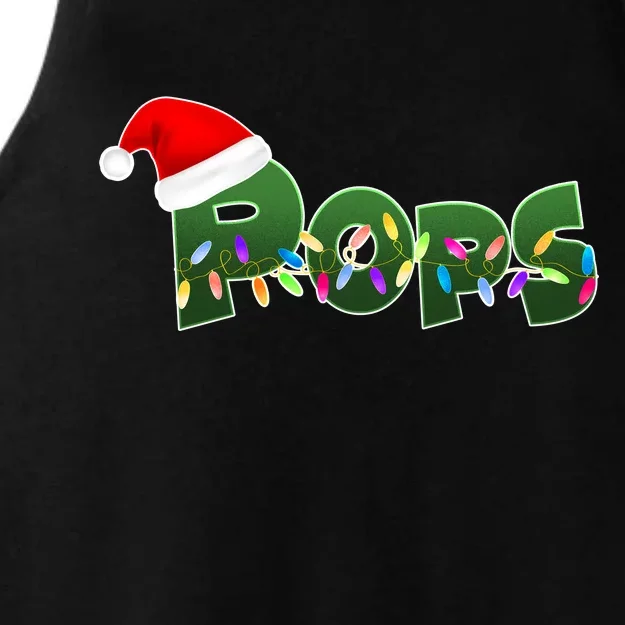 Christmas Santa Pops Ladies Tri-Blend Wicking Tank