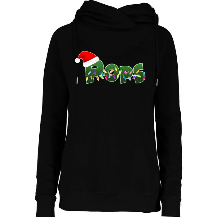 Christmas Santa Pops Womens Funnel Neck Pullover Hood