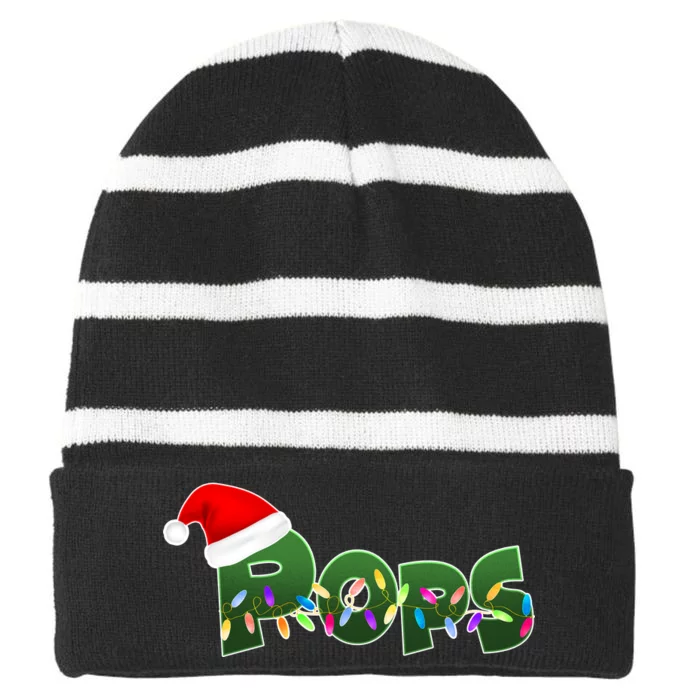 Christmas Santa Pops Striped Beanie with Solid Band