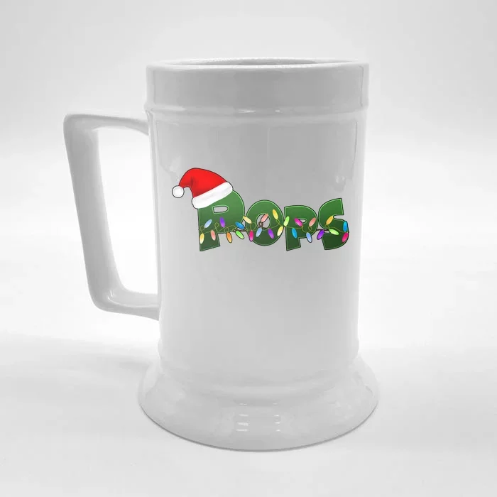 Christmas Santa Pops Front & Back Beer Stein