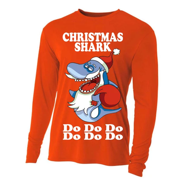 Christmas Santa Shark Do Do Do Cooling Performance Long Sleeve Crew