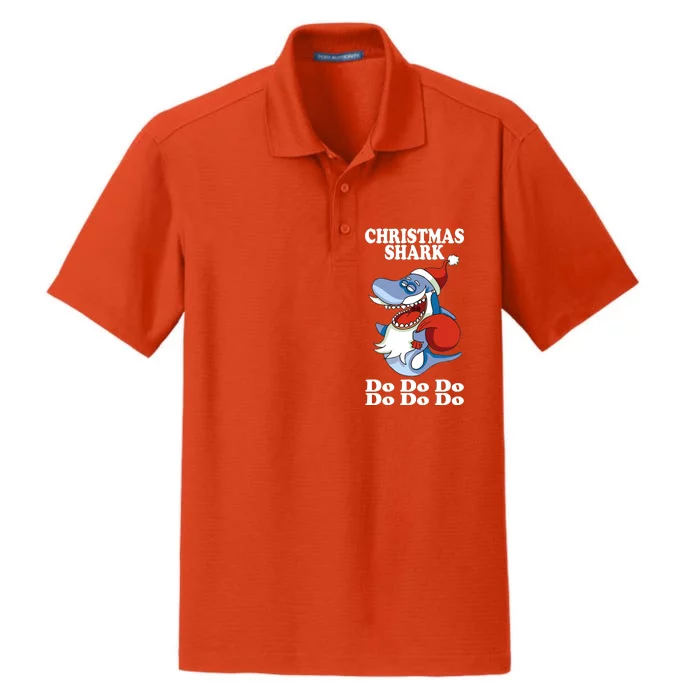 Christmas Santa Shark Do Do Do Dry Zone Grid Performance Polo