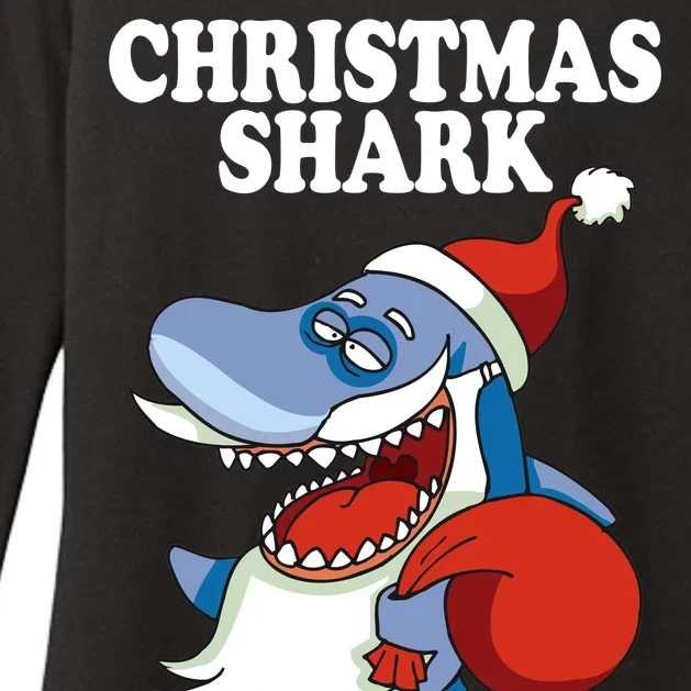 Christmas Santa Shark Do Do Do Womens CVC Long Sleeve Shirt