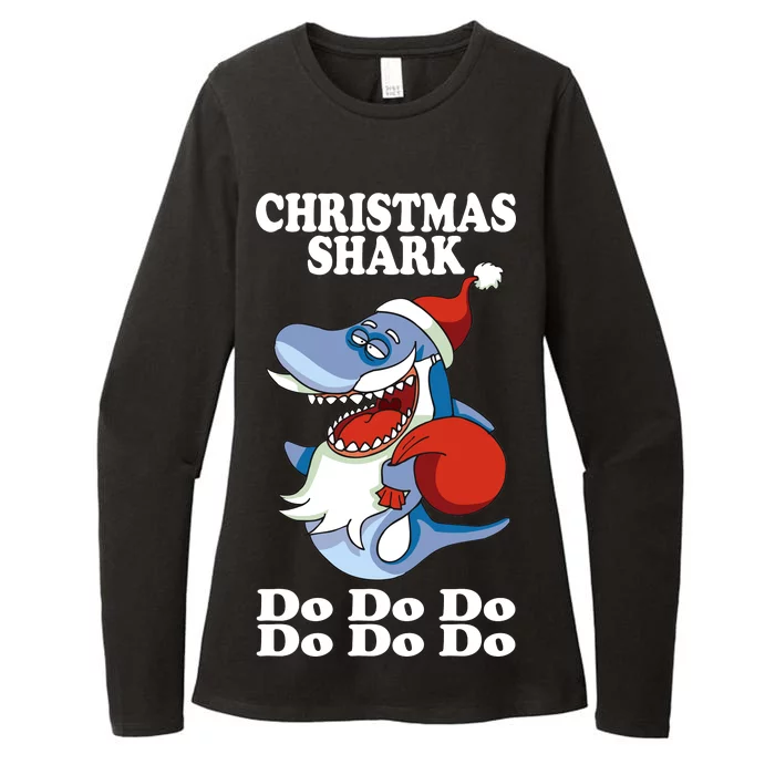 Christmas Santa Shark Do Do Do Womens CVC Long Sleeve Shirt