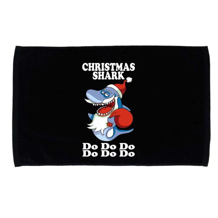 Christmas Santa Shark Do Do Do Microfiber Hand Towel