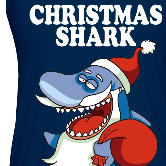 Christmas Santa Shark Do Do Do Ladies Essential Flowy Tank