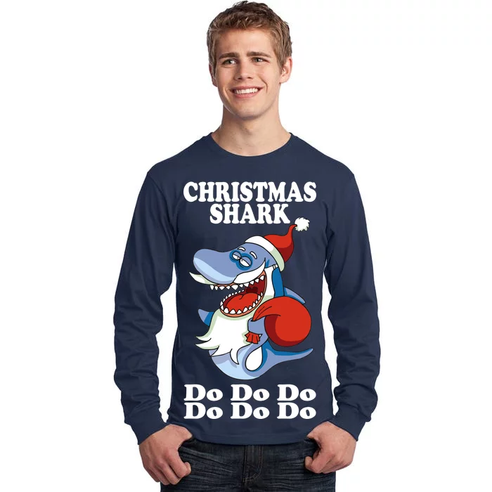 Christmas Santa Shark Do Do Do Tall Long Sleeve T-Shirt