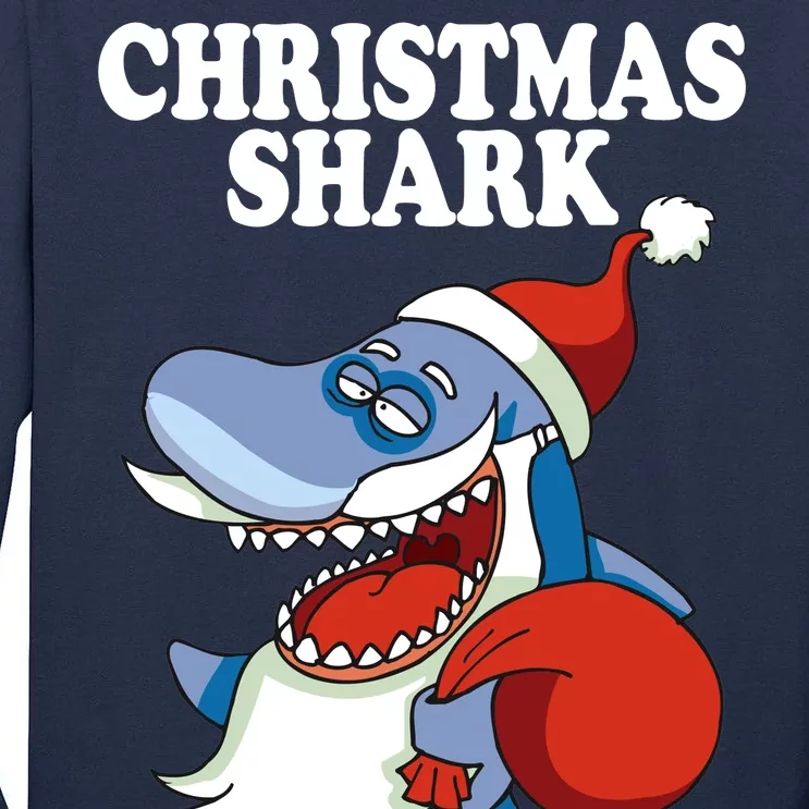 Christmas Santa Shark Do Do Do Tall Long Sleeve T-Shirt