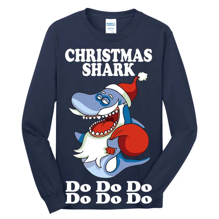 Christmas Santa Shark Do Do Do Tall Long Sleeve T-Shirt