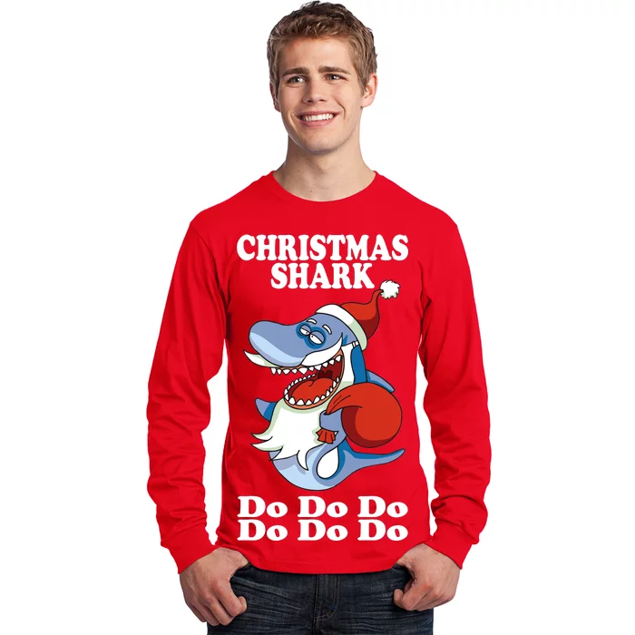 Christmas Santa Shark Do Do Do Long Sleeve Shirt