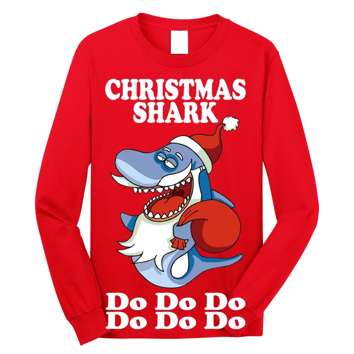 Christmas Santa Shark Do Do Do Long Sleeve Shirt