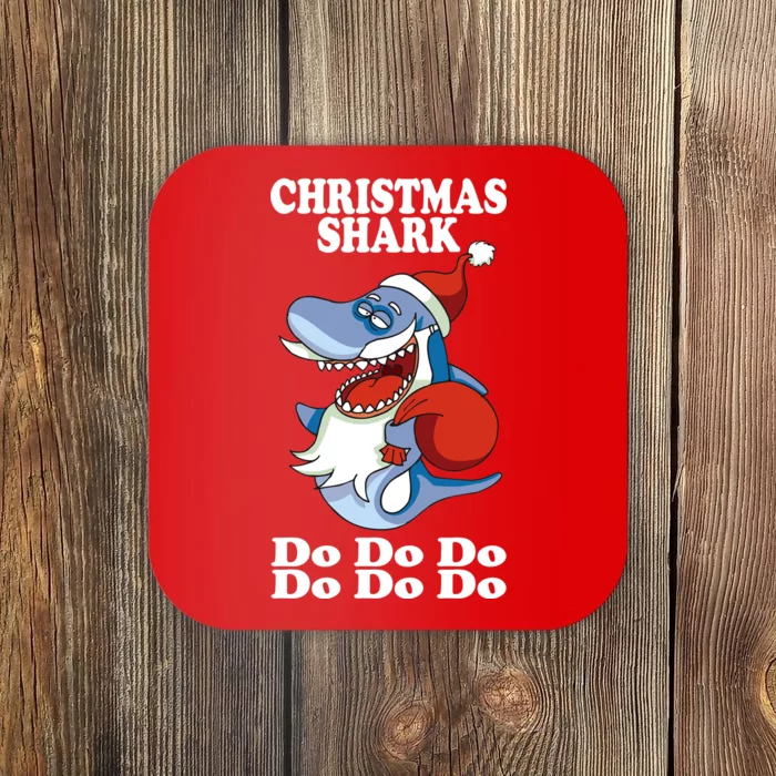 Christmas Santa Shark Do Do Do Coaster