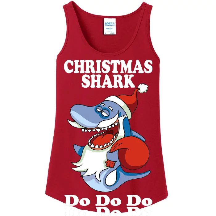 Christmas Santa Shark Do Do Do Ladies Essential Tank