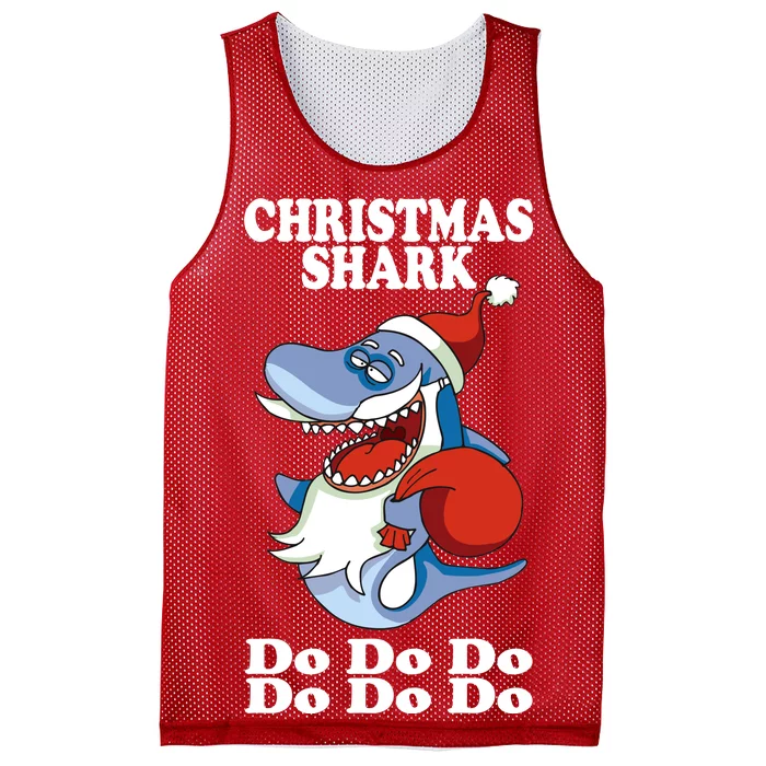 Christmas Santa Shark Do Do Do Mesh Reversible Basketball Jersey Tank