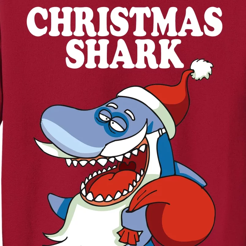 Christmas Santa Shark Do Do Do Tall Sweatshirt