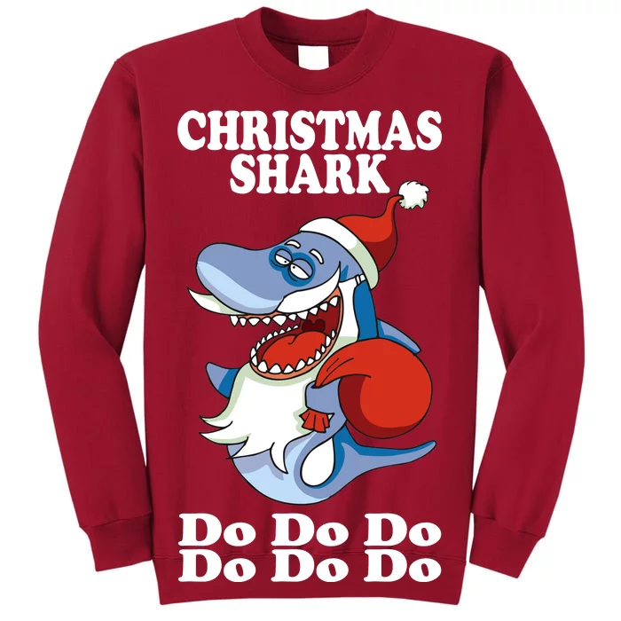 Christmas Santa Shark Do Do Do Tall Sweatshirt