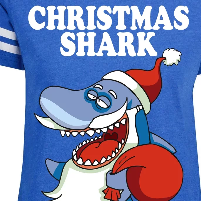 Christmas Santa Shark Do Do Do Enza Ladies Jersey Football T-Shirt