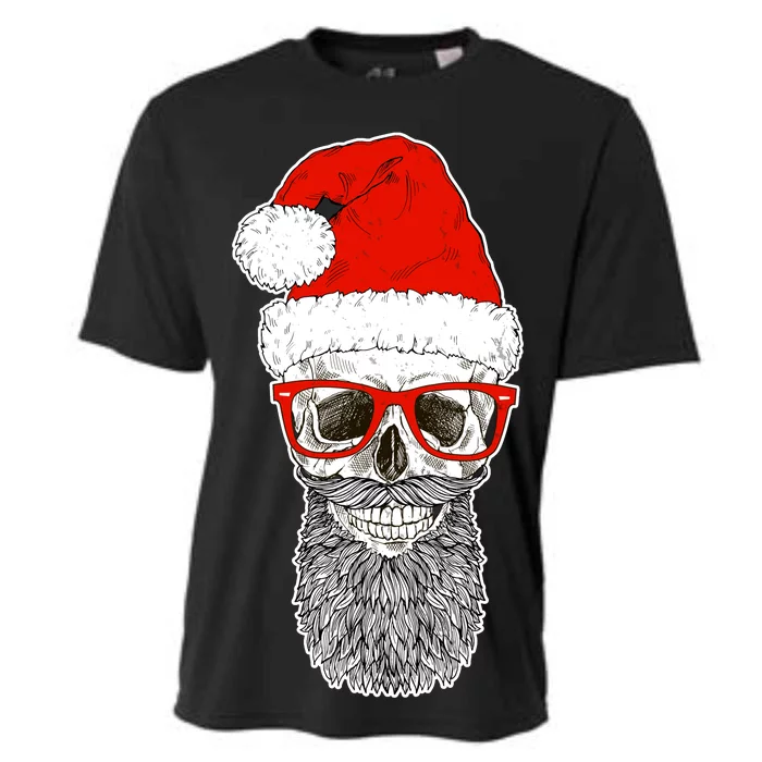 Christmas Santa Skull Cooling Performance Crew T-Shirt