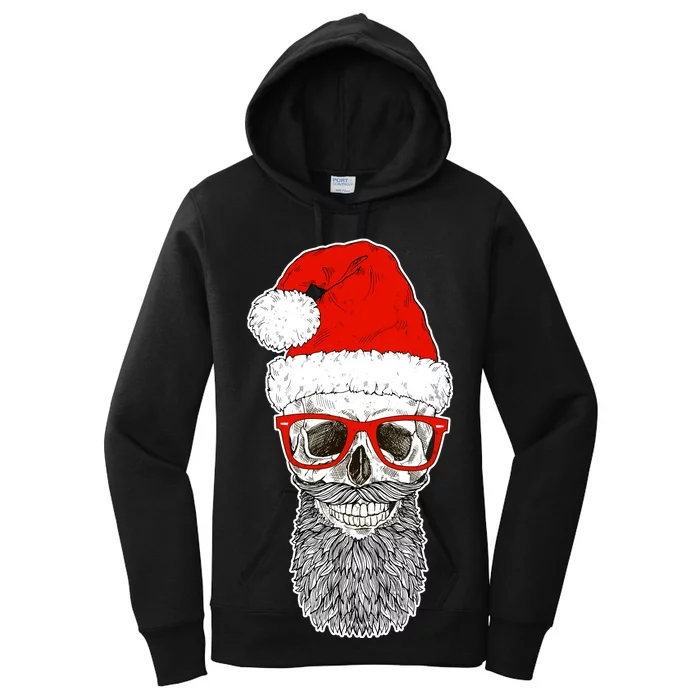 Christmas Santa Skull Women's Pullover Hoodie