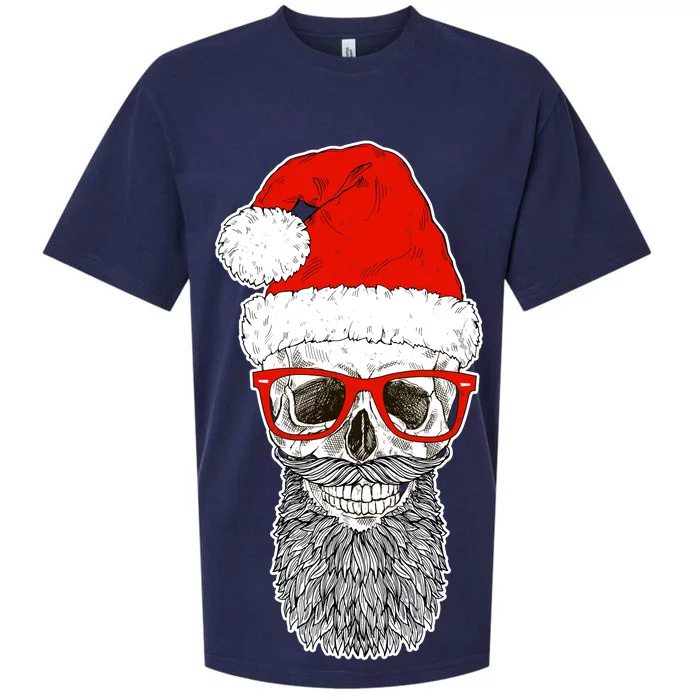 Christmas Santa Skull Sueded Cloud Jersey T-Shirt