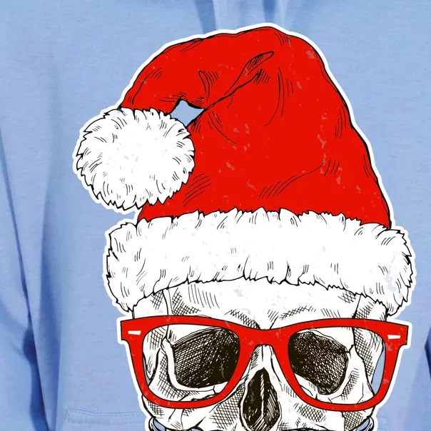 Christmas Santa Skull Unisex Surf Hoodie