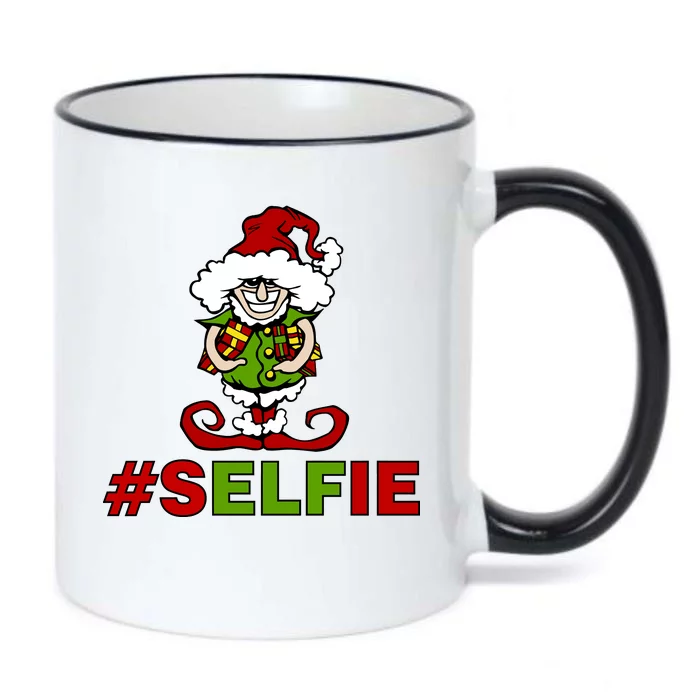 Christmas #Selfie Elf Black Color Changing Mug