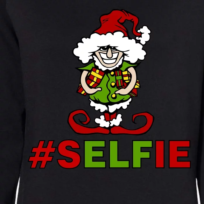 Christmas #Selfie Elf Womens California Wash Sweatshirt