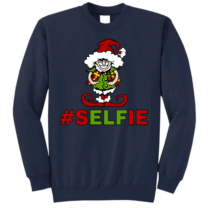 Christmas #Selfie Elf Tall Sweatshirt