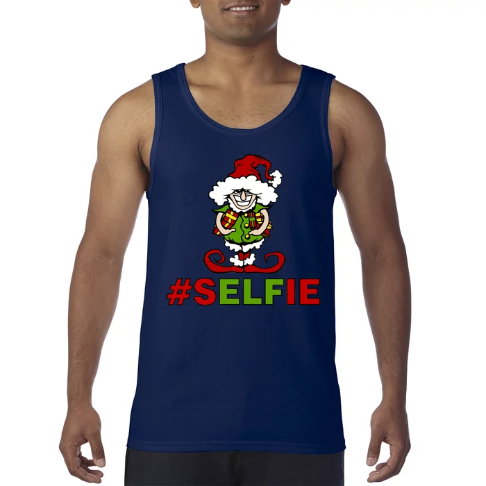 Christmas #Selfie Elf Tank Top